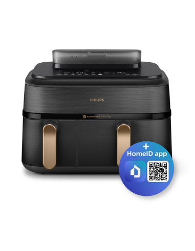 Frytownica Powietrzna Philips Z Podwójną Parą Na552/00 Seria 5000 Moc 2750 W Pojemność 9 L Rapidair Plus Czarny