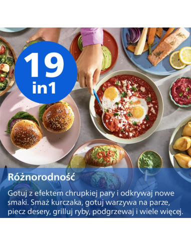 Frytownica Powietrzna Philips Z Podwójną Parą Na552/00 Seria 5000 Moc 2750 W Pojemność 9 L Rapidair Plus Czarny