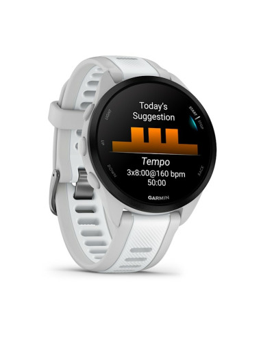 Zegarek Sportowy Garmin Forerunner 165 Music Amoled 43Mm Mist Grey Whitestone