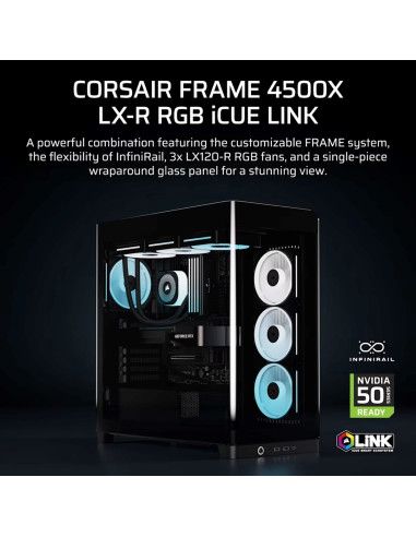 Obudowa Corsair Frame 4500X Lx-R Rgb Tempered Glass Mid-Tower, Black