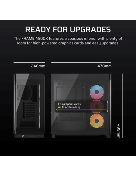 Obudowa Corsair Frame 4500X Lx-R Rgb Tempered Glass Mid-Tower, Black