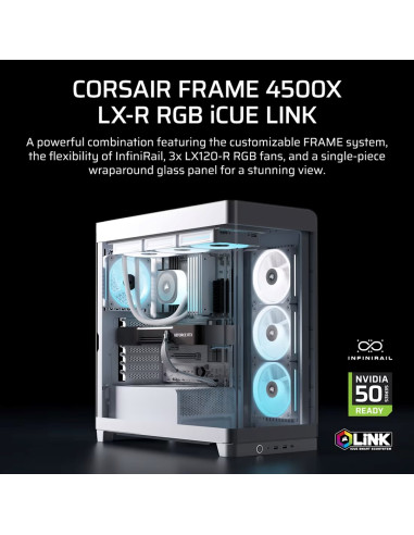 Obudowa Corsair Frame 4500X Lx-R Rgb Tempered Glass Mid-Tower, White