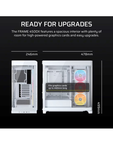 Obudowa Corsair Frame 4500X Lx-R Rgb Tempered Glass Mid-Tower, White