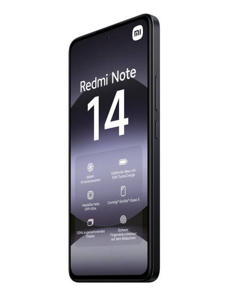 Xiaomi Redmi Note 14 16,9 Cm (6.67") Hybrid Dual Sim 4G Usb Type-C 6/ 128 Gb 5500 Mah Czarny
