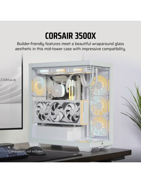 Obudowa Corsair 3500X Rsr Argb Tempered Glass Mid-Tower, White