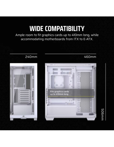 Obudowa Corsair 3500X Rsr Argb Tempered Glass Mid-Tower, White