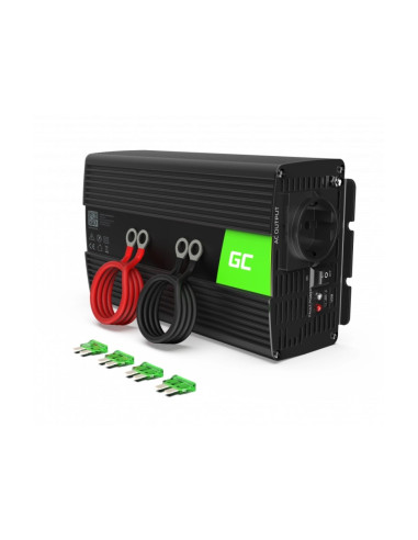 Green Cell Przetwornica Inv09 12V-230V 1000W/2000W Czysta Sinusoida