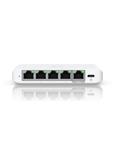 Ubiquiti Unifi Flex Mini 2.5G Zarządzany 2.5G Ethernet (100/1000/2500) Obsługa Poe Komputer Stacjonarny Biały