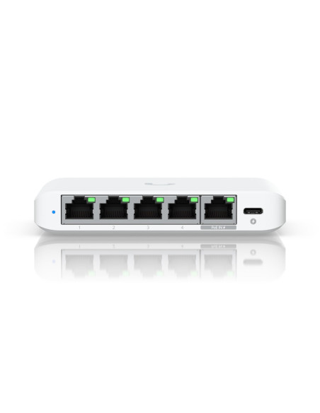Ubiquiti Unifi Flex Mini 2.5G Zarządzany 2.5G Ethernet (100/1000/2500) Obsługa Poe Komputer Stacjonarny Biały