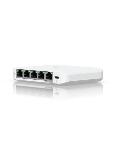 Ubiquiti Unifi Flex Mini 2.5G Zarządzany 2.5G Ethernet (100/1000/2500) Obsługa Poe Komputer Stacjonarny Biały