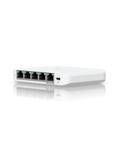 Ubiquiti Unifi Flex Mini 2.5G Zarządzany 2.5G Ethernet (100/1000/2500) Obsługa Poe Komputer Stacjonarny Biały