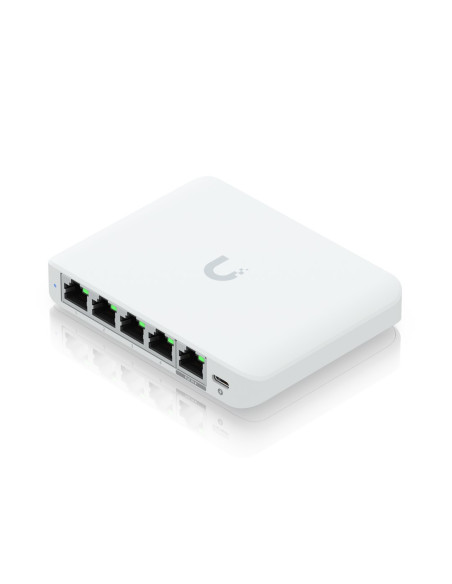 Ubiquiti Unifi Flex Mini 2.5G Zarządzany 2.5G Ethernet (100/1000/2500) Obsługa Poe Komputer Stacjonarny Biały