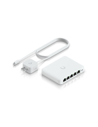 Ubiquiti Unifi Flex Mini 2.5G Zarządzany 2.5G Ethernet (100/1000/2500) Obsługa Poe Komputer Stacjonarny Biały