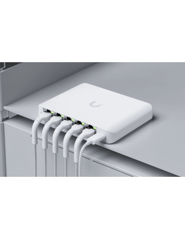 Ubiquiti Unifi Flex Mini 2.5G Zarządzany 2.5G Ethernet (100/1000/2500) Obsługa Poe Komputer Stacjonarny Biały