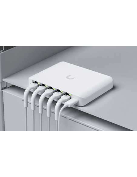 Ubiquiti Unifi Flex Mini 2.5G Zarządzany 2.5G Ethernet (100/1000/2500) Obsługa Poe Komputer Stacjonarny Biały