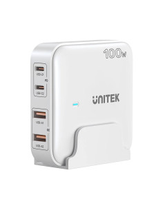 Unitek Ładowarka Biurkowa Gan 100W 2Xusb-A 2Xusb-C Biała