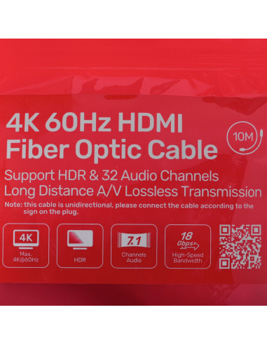 Unitek Kabel Optyczny Hdmi 2.0 Active Optical Cable 4K 60Hz 10M