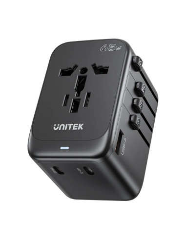 Unitek Ładowarka Podróżna Eu/Us/Uk/Aus Gan Pd 65W