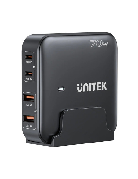 Unitek Ładowarka Biurkowa Gan 70W 2Xusb-A 2Xusb-C
