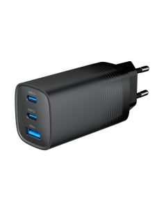 Gembird Szybka Ładowarka Usb Power Delivery Usb Typu C, 3X Usb, 65 W, Gan Czarna 2