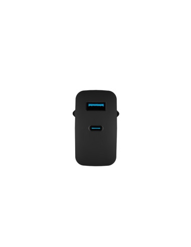 Natec Ładowarka Ribera Gan 1X Usb-A + 1X Usb-C 45W Czarna Nuc-2143