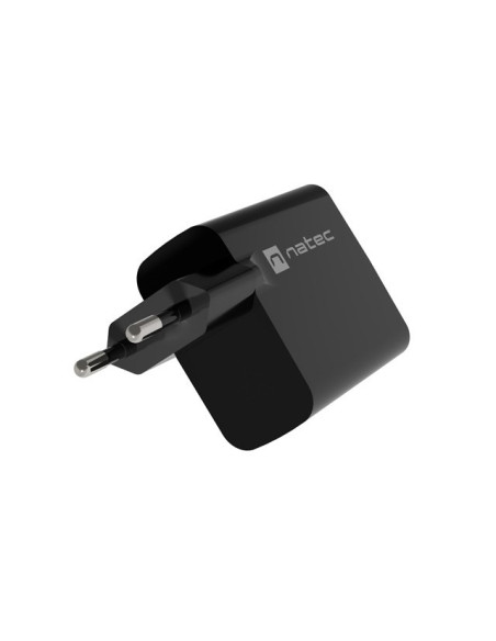 Natec Ładowarka Ribera Gan 1X Usb-A + 1X Usb-C 45W Czarna Nuc-2143
