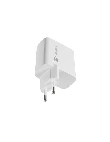 Natec Ładowarka Ribera Gan 1X Usb-A + 1X Usb-C 45W Biała Nuc-2142