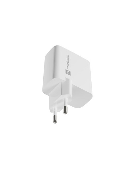 Natec Ładowarka Ribera Gan 1X Usb-A + 1X Usb-C 45W Biała Nuc-2142
