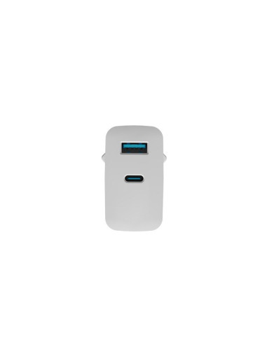 Natec Ładowarka Ribera Gan 1X Usb-A + 1X Usb-C 45W Biała Nuc-2142