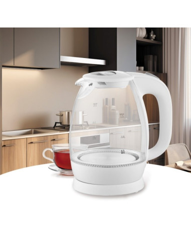 Czajnik Elektryczny Szklany 1,7L 2200W Mr-063-White Maestro
