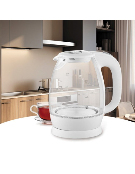Czajnik Elektryczny Szklany 1,7L 2200W Mr-063-White Maestro