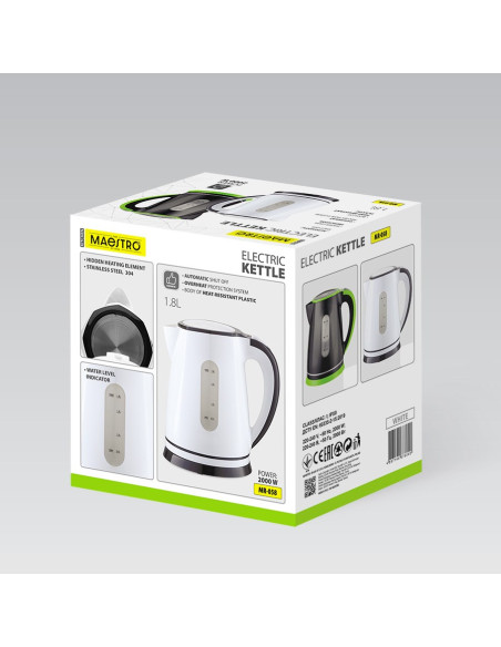 Czajnik Elektryczny 1,8L 2000W Mr-058-White Maestro