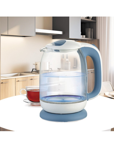 Czajnik Elektryczny Szklany 1,7L 2200W Mr-056-Blue Maestro