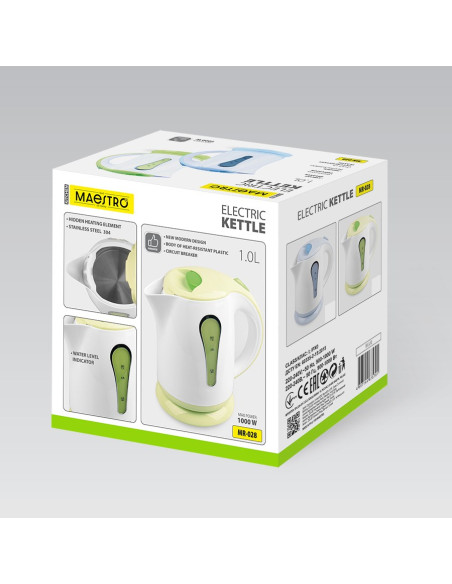 Czajnik Elektryczny 1L 1000W Mr-028-Green Maestro