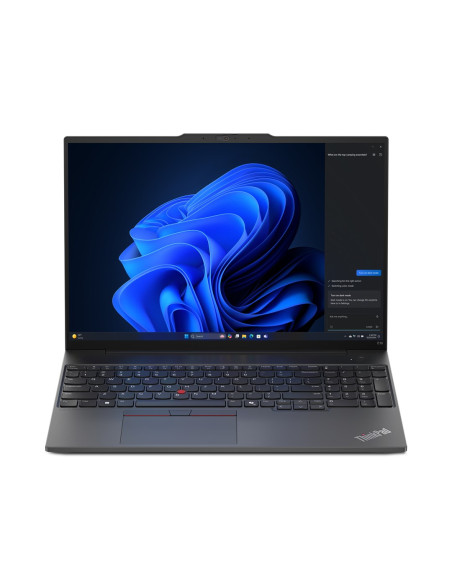 Lenovo Thinkpad E16 Gen 2 Ryzen 5 7535U 16"Wuxga Ips 300Nits Ag 8Gb Ddr5 Ssd256 660M Backlit Kb Fgpr Cam1080P 47Wh W11Pro Black 