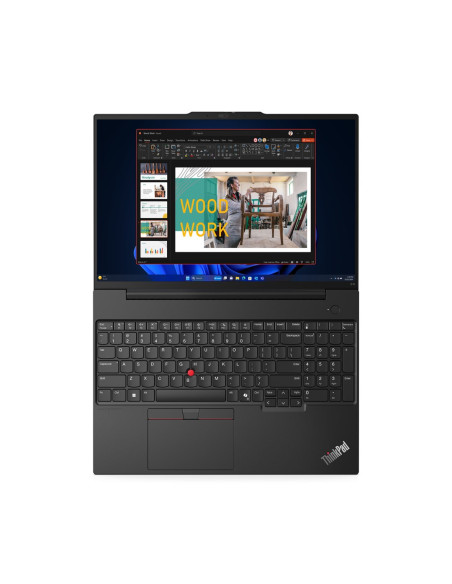 Lenovo Thinkpad E16 Gen 2 Ryzen 5 7535U 16"Wuxga Ips 300Nits Ag 8Gb Ddr5 Ssd256 660M Backlit Kb Fgpr Cam1080P 47Wh W11Pro Black 