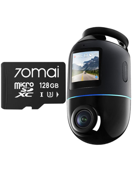 Wideorejestrator 70Mai X800 Dash Cam 4K Omni Czarny + Microsd 70Mai 128Gb