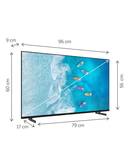 Thomson 43Ug4S15 Telewizor 109,2 Cm (43") 4K Ultra Hd Smart Tv Wi-Fi Czarny