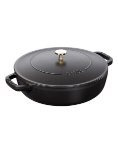 Głęboka Patelnia Do Duszenia Z Pokrywką Staub 40511-472-0 - Czarna 28 Cm