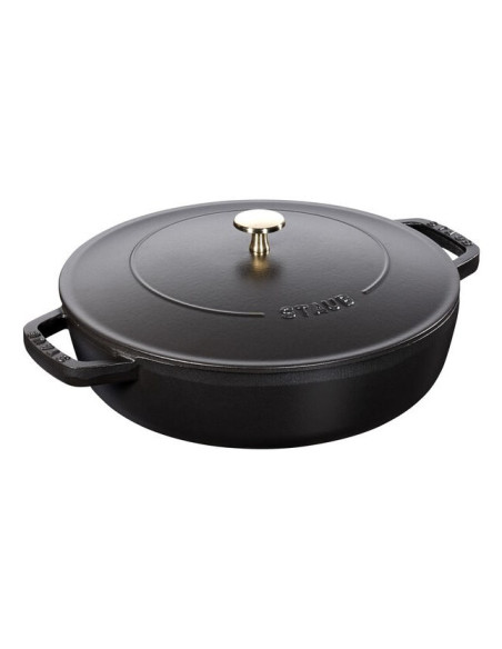 Głęboka Patelnia Do Duszenia Z Pokrywką Staub 40511-472-0 - Czarna 28 Cm