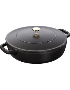 Głęboka Patelnia Do Duszenia Z Pokrywką Staub 40511-472-0 - Czarna 28 Cm 2