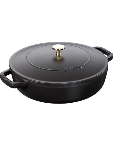 Głęboka Patelnia Do Duszenia Z Pokrywką Staub 40511-472-0 - Czarna 28 Cm