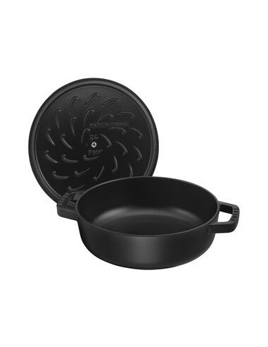 Głęboka Patelnia Do Duszenia Z Pokrywką Staub 40511-472-0 - Czarna 28 Cm