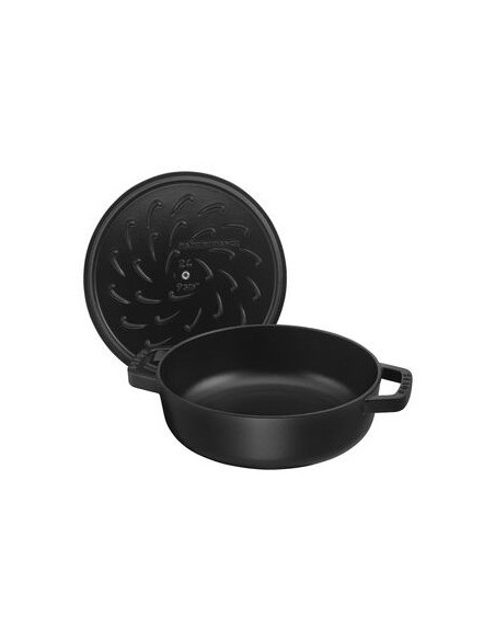 Głęboka Patelnia Do Duszenia Z Pokrywką Staub 40511-472-0 - Czarna 28 Cm