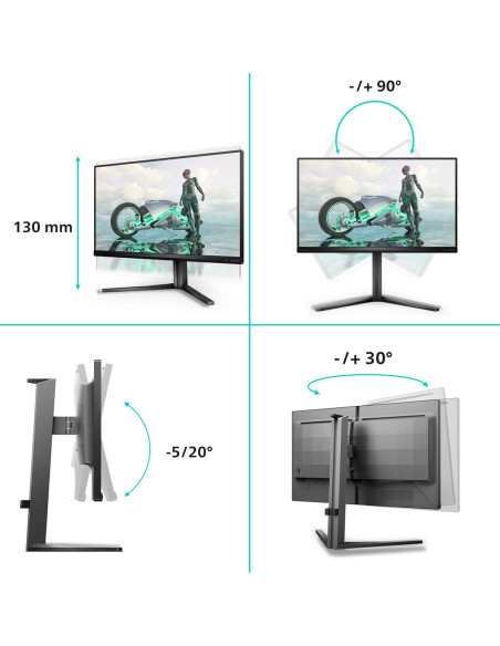 Philips Evnia 3000 25M2N3200U/00 Monitor Komputerowy 62,2 Cm (24.5") 1920 X 1080 Px Full Hd Lcd Szary