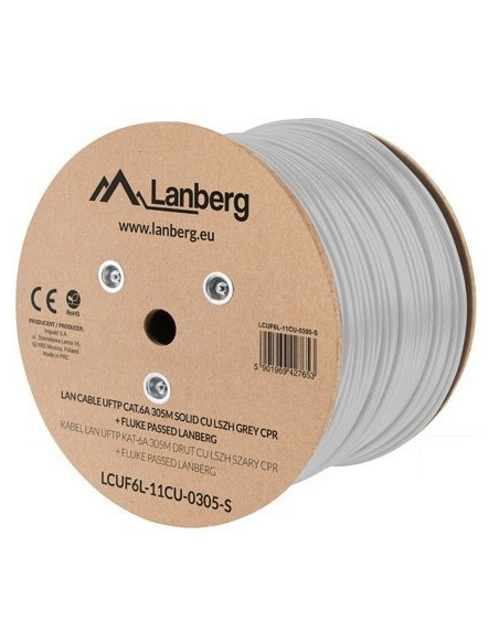 Lanberg Kabel Uftp Kat. 6A 305M Drut Cu Lszh Szary