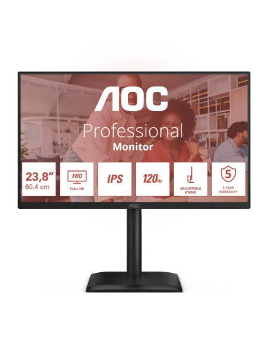 Aoc 24E4U Monitor Komputerowy 60,5 Cm (23.8") 1920 X 1080 Px Full Hd Led Czarny