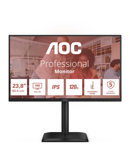 Aoc 24E4U Monitor Komputerowy 60,5 Cm (23.8") 1920 X 1080 Px Full Hd Led Czarny