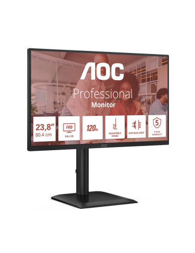 Aoc 24E4U Monitor Komputerowy 60,5 Cm (23.8") 1920 X 1080 Px Full Hd Led Czarny