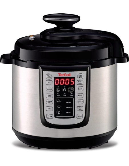 Tefal Cy505Ee0 Wielofunkcyjny Garnek Elektryczny 3,8 L Czarny, Srebrny